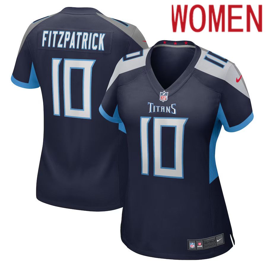 Women Tennessee Titans #10 Dez Fitzpatrick Nike Navy Game Player NFL Jersey